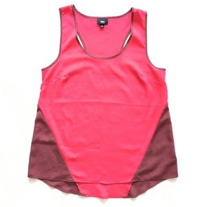 Mossimo racerback color block Tank red, brown
